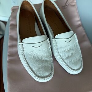 White Leather Loafers